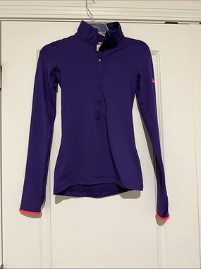 Nike Purple Half-Zip Pullover with Pink Accents